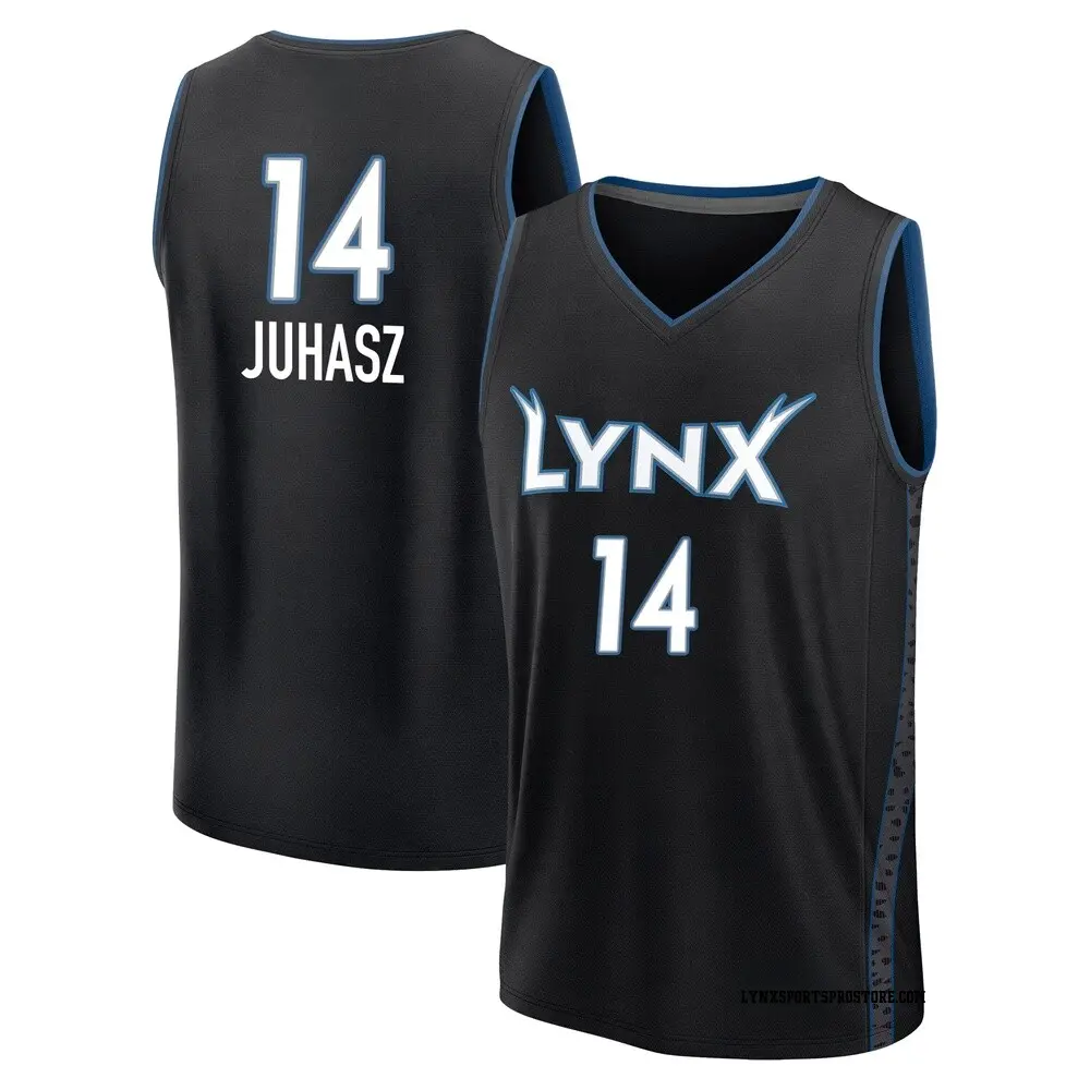Men's Dorka Juhasz ＃14 Replica Black Minnesota Lynx Explorer Edition Fast Break Jersey