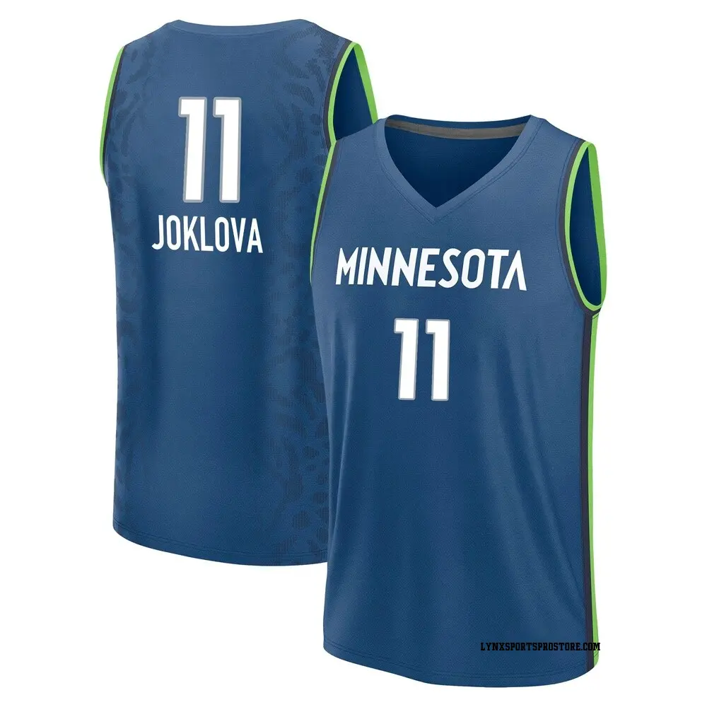 Men's Eliska Joklova ＃11 Replica Navy Minnesota Lynx Explorer Edition Fast Break Jersey