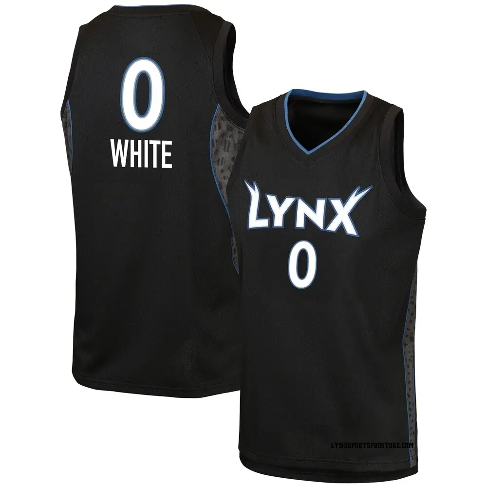 Men's Lani White ＃0 Rebel Edition Victory Black Minnesota Lynx Jersey