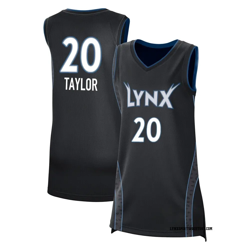 Women's Camryn Taylor ＃20 Rebel Edition Victory Black Minnesota Lynx Jersey
