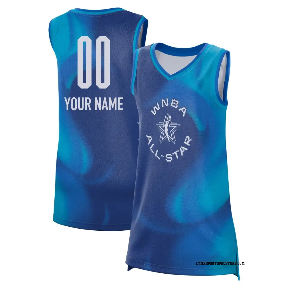 Women's Custom ＃00 Replica Blue Minnesota Lynx 2026 All-Star Victory Jersey