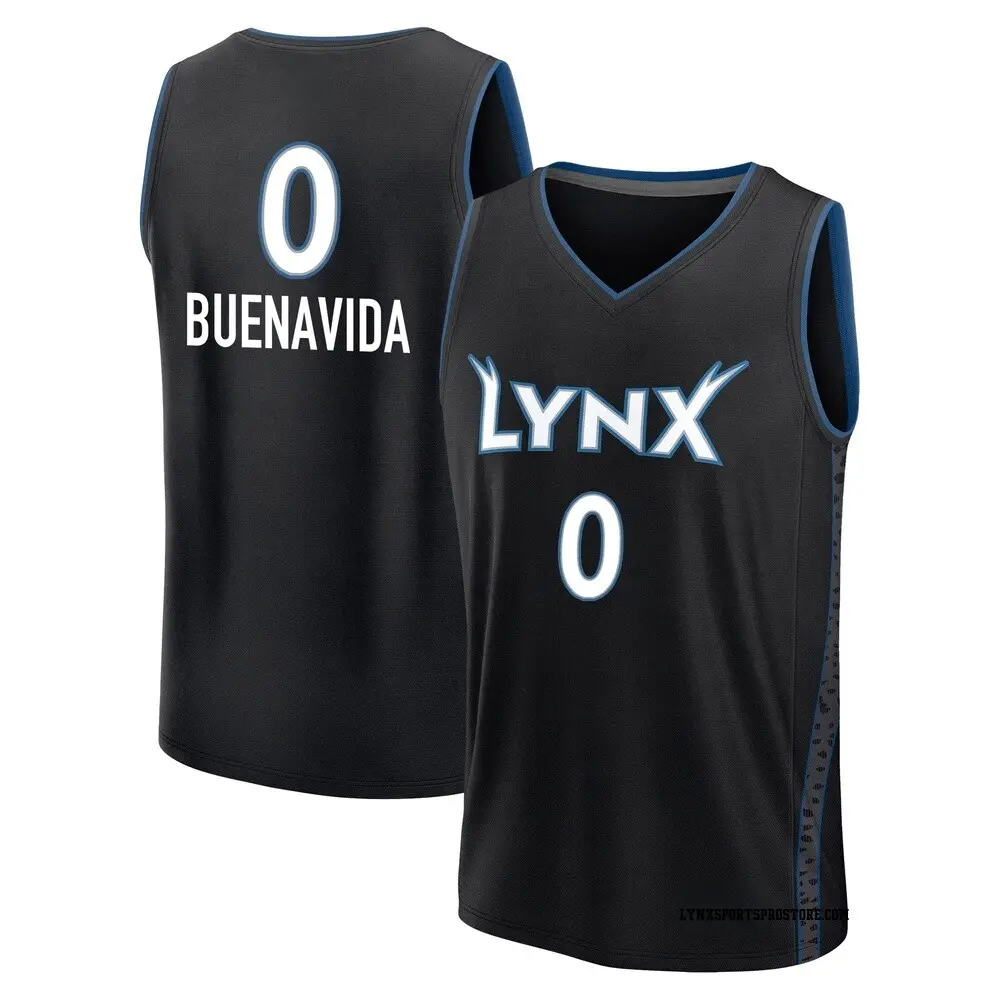 Youth Elena Buenavida ＃0 Replica Black Minnesota Lynx Explorer Edition Fast Break Jersey